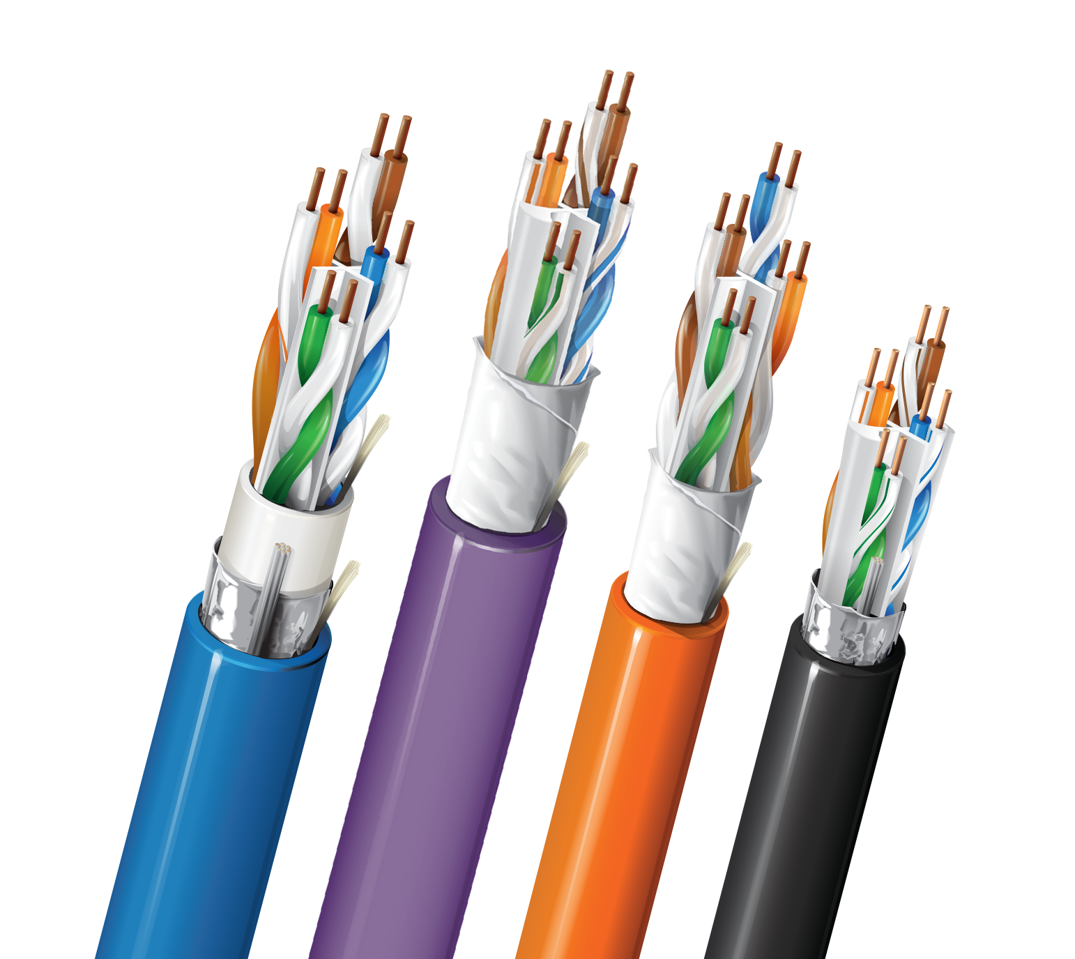 Configurations des câbles Ethernet Belden Cat 6A