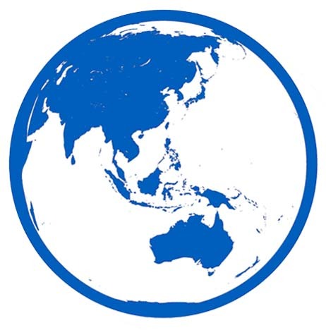 Globus-Symbol mit Anzeige der APAC-Region
