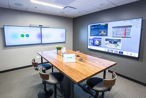 HB Communications case study audio video conference room