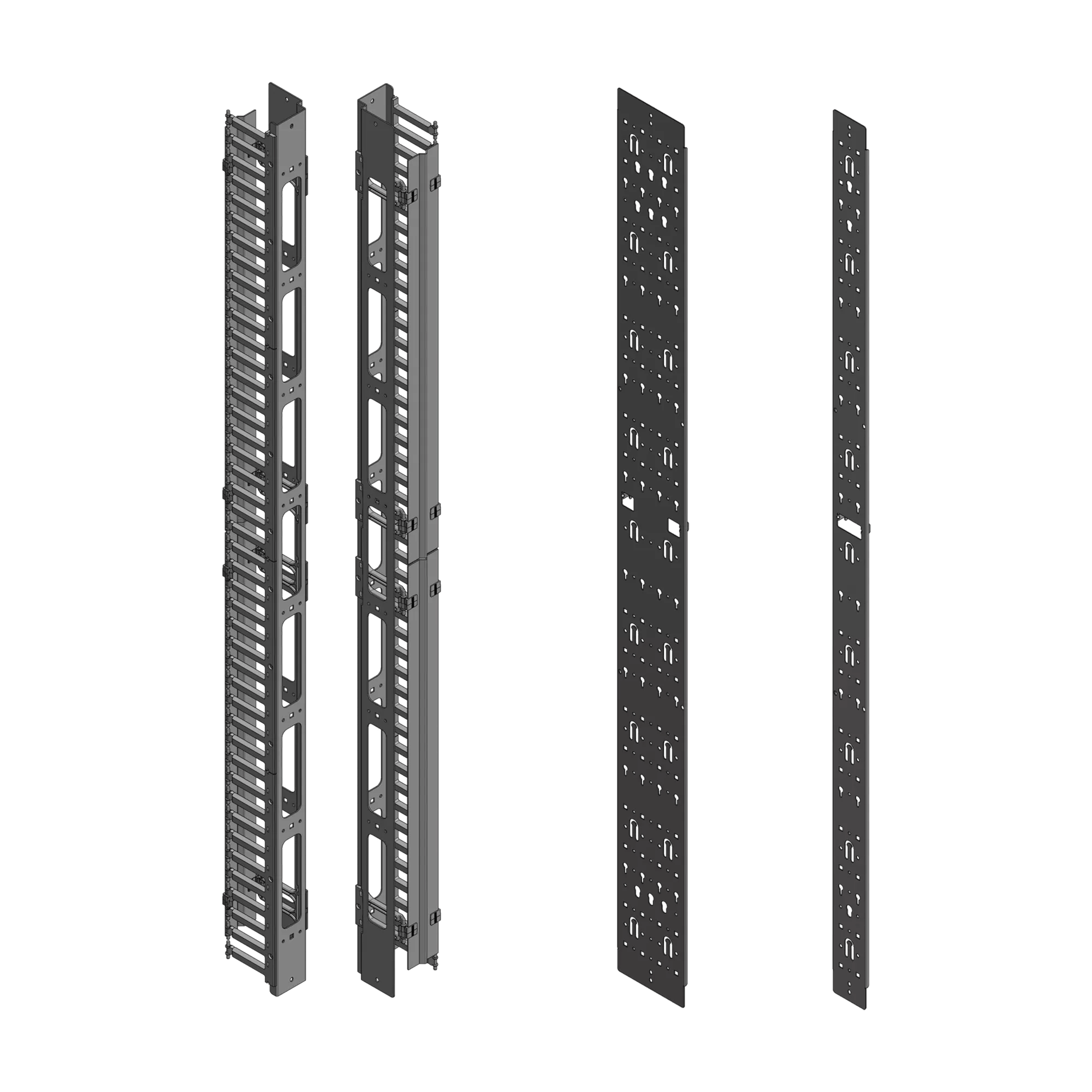 Vertical Cable Channels  Dense Network Cable Management