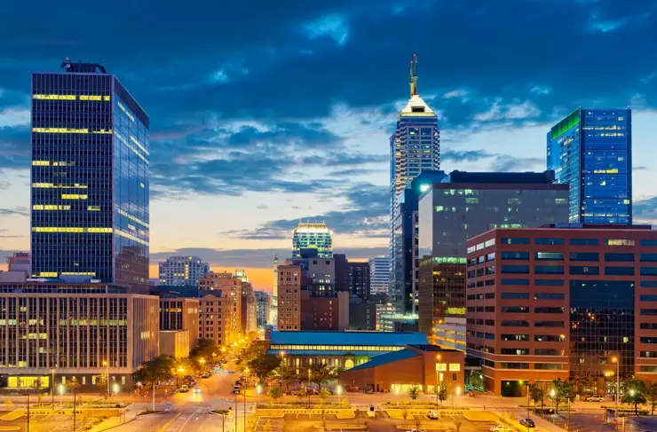 Urban-City-Downtown-Evening-City-Scape