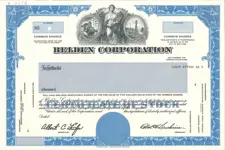 early belden stock certificate.