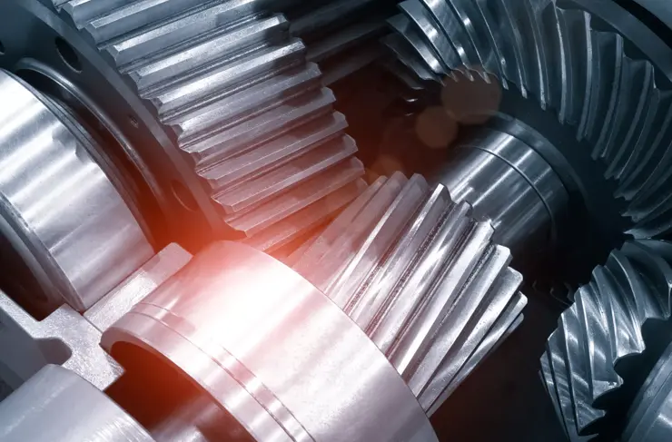 engine gear wheels, industrial background