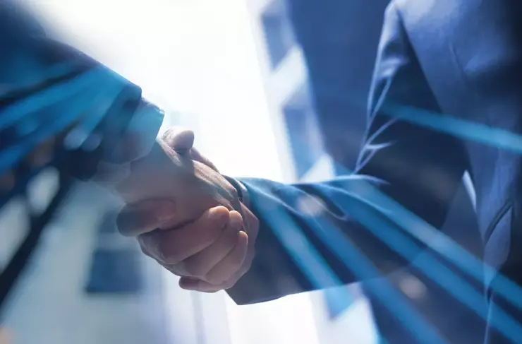 Homme d’affaire serrant la main d'un partenaire, salutations, négociation, fusion et acquisition, concept de coentreprise commerciale, pour les affaires, la finance et les investissements, travail d’équipe et affaires prospères