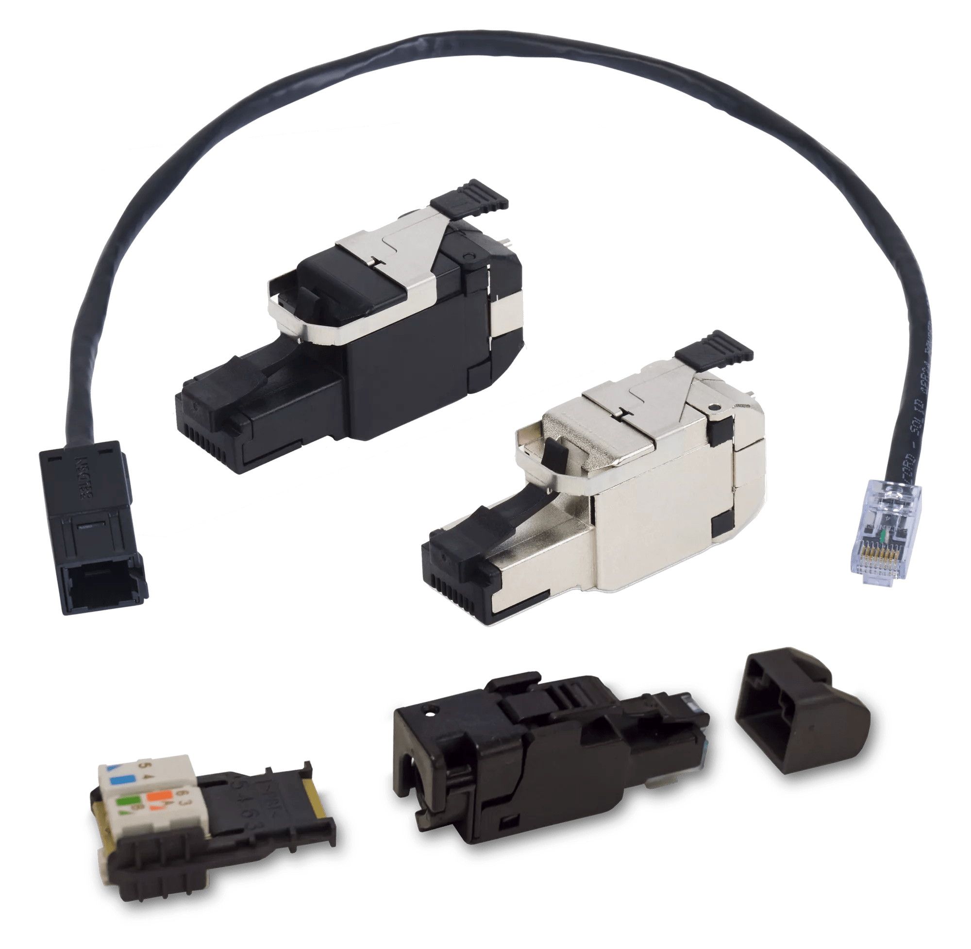 RJ45 Splitter Connectors Adapter 1 to 2 Ethernet Coupler Double Socket HUB  Interface Contact Modular Plug Connect Network LAN Internet Cat5 Cat62 Pack