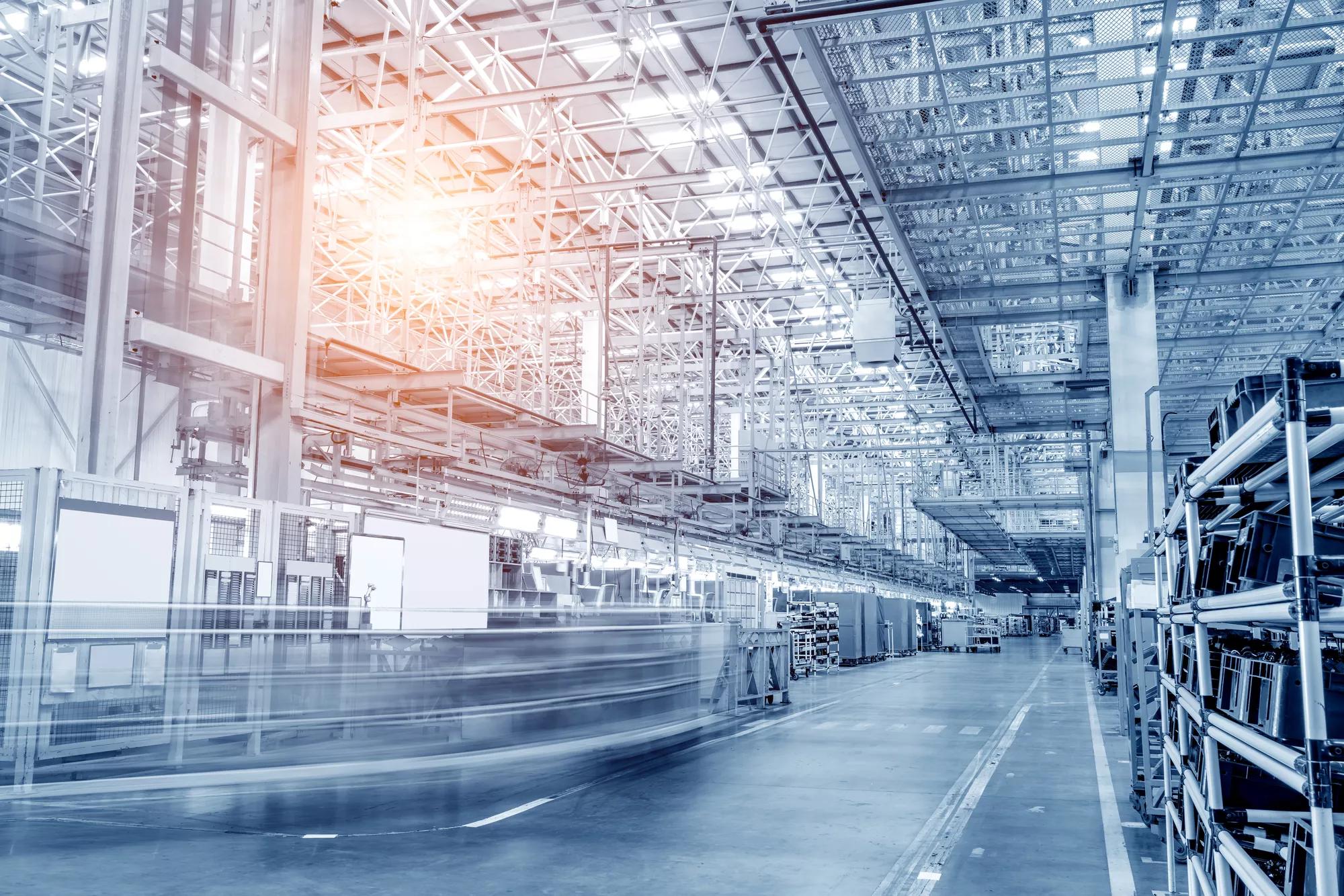 Modern automobile production line, automated production equipment.