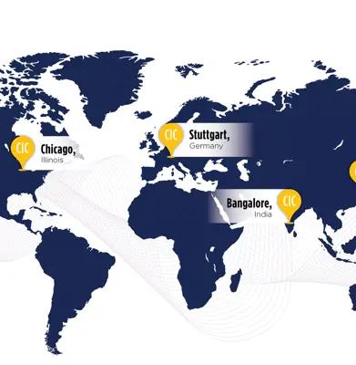 Customer Innovation Center locations map worldwide where innovation happens