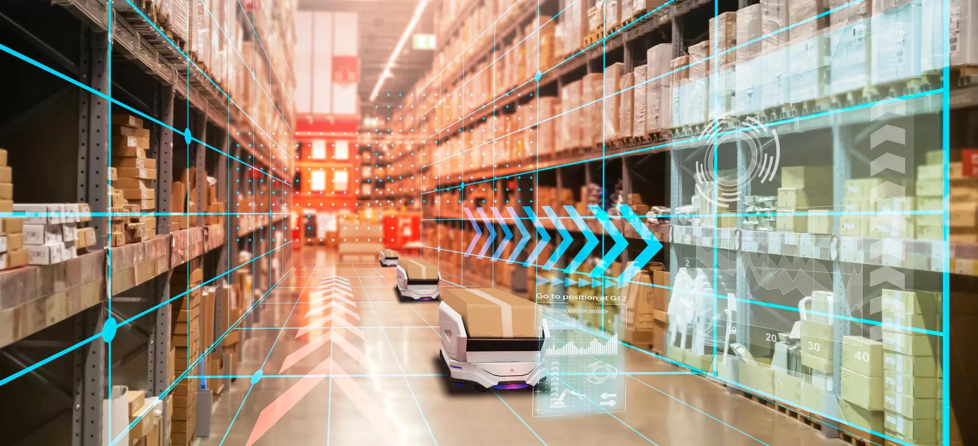 Warehouse management with automated robotics,Warehousing and Technology Connections.,using automation in product management,AI systems for work