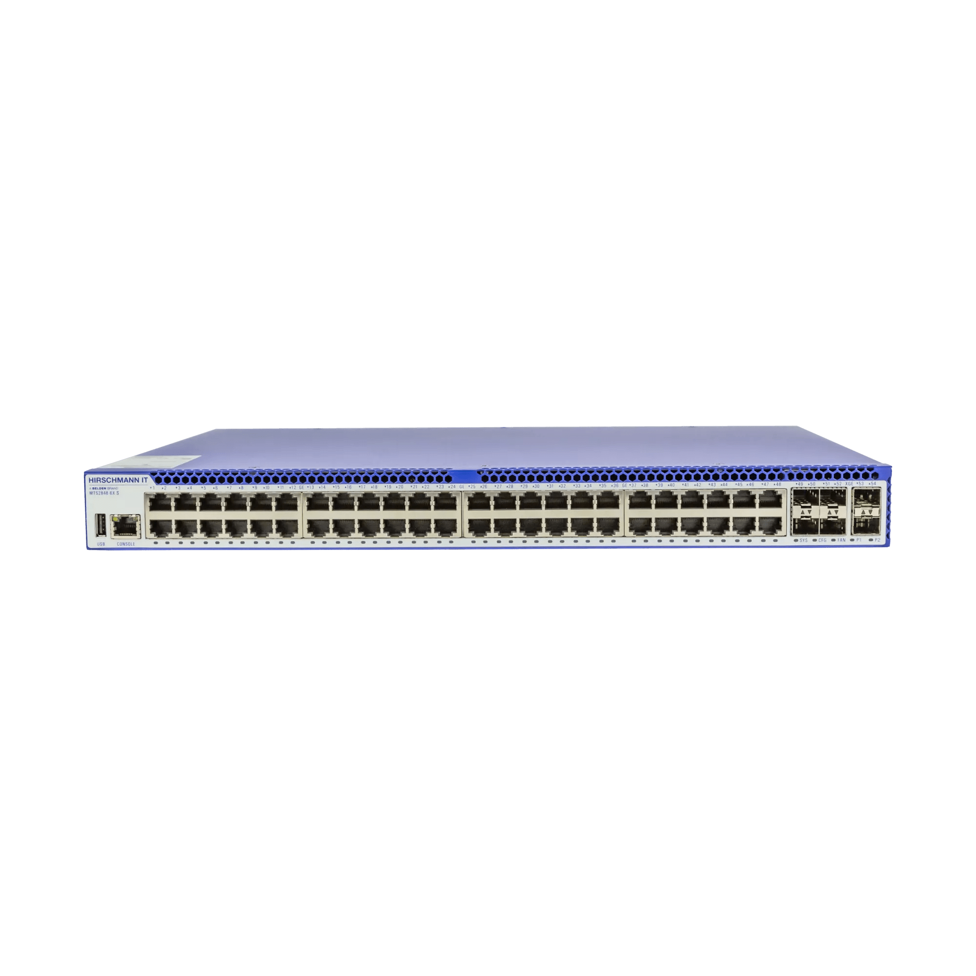 Commutateur Ethernet administrable MAMMUTHUS série 2800, vue de face