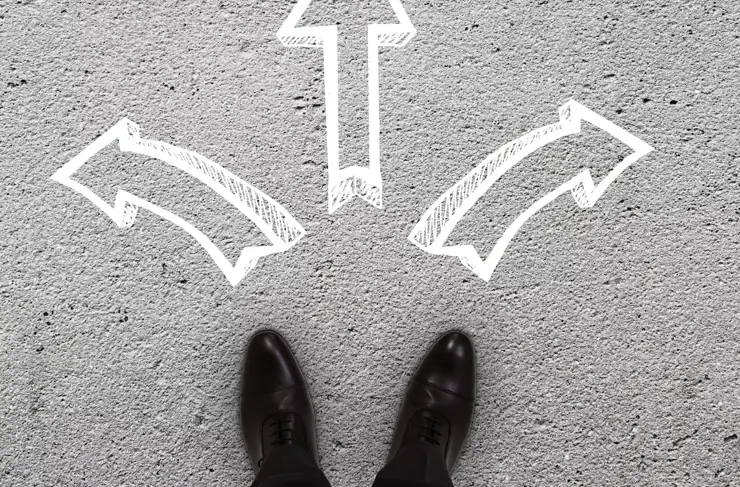 Business Decisions Strategic Direction Concept 
