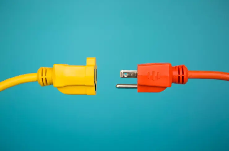 Orange-Power-Plug-Yellow-Extension-Cord