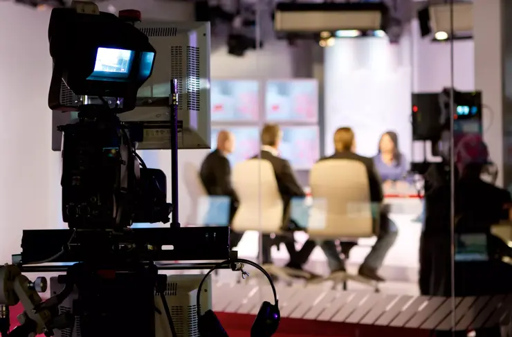Professional Broadcast Camera Live News Interview