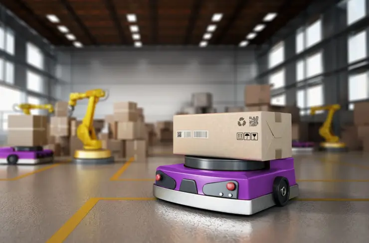 getty image 2007649742, modfied version [v01] with purple agvs / amrs warehouse robots, jpg, rgb