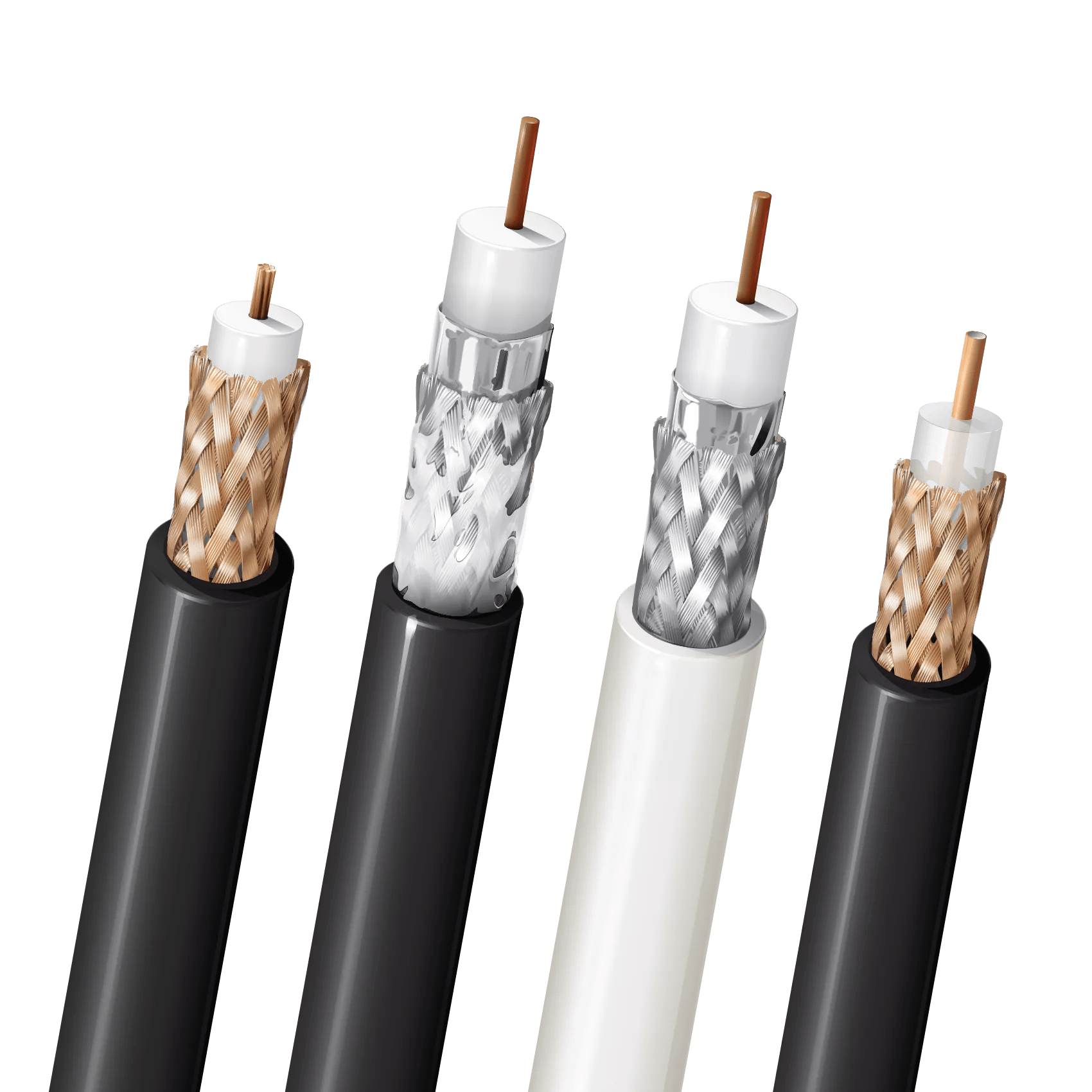 Coaxial cable RG59P 250m power black color