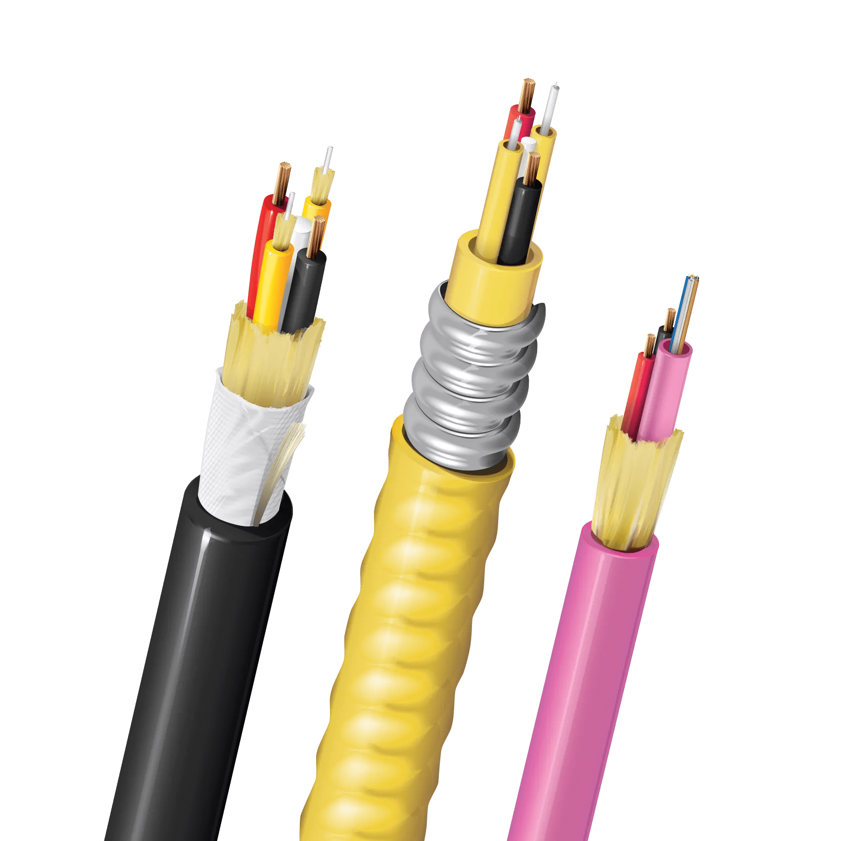 Multicore Single-Mode Fibre Optic + Power Hybrid Cable - Link