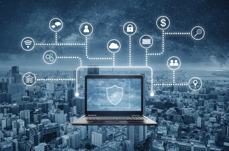 Smart City Data Security Cloud Computing Concept