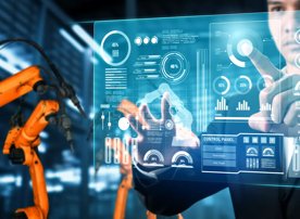 Système avancé de bras robotique pour l’industrie numérique et la technologie robotique d’usine. Robot de fabrication d’automatisation contrôlé par l’ingénierie de l’industrie à l’aide d’un logiciel IOT connecté au réseau Internet.