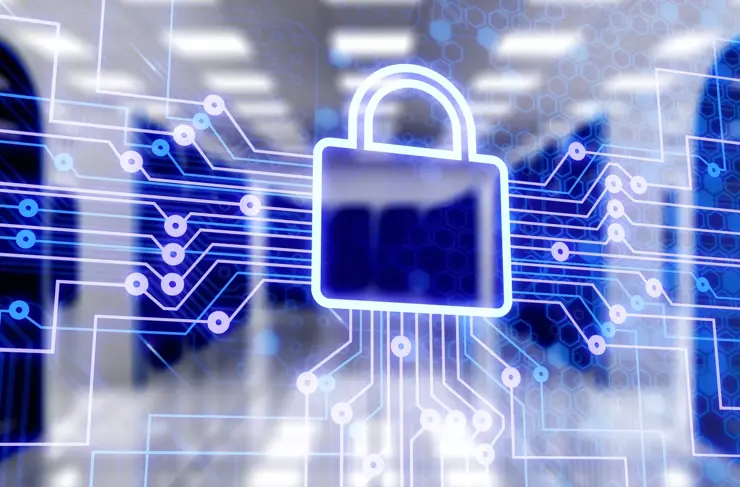 Abstract Cybersecurity Lock Concept