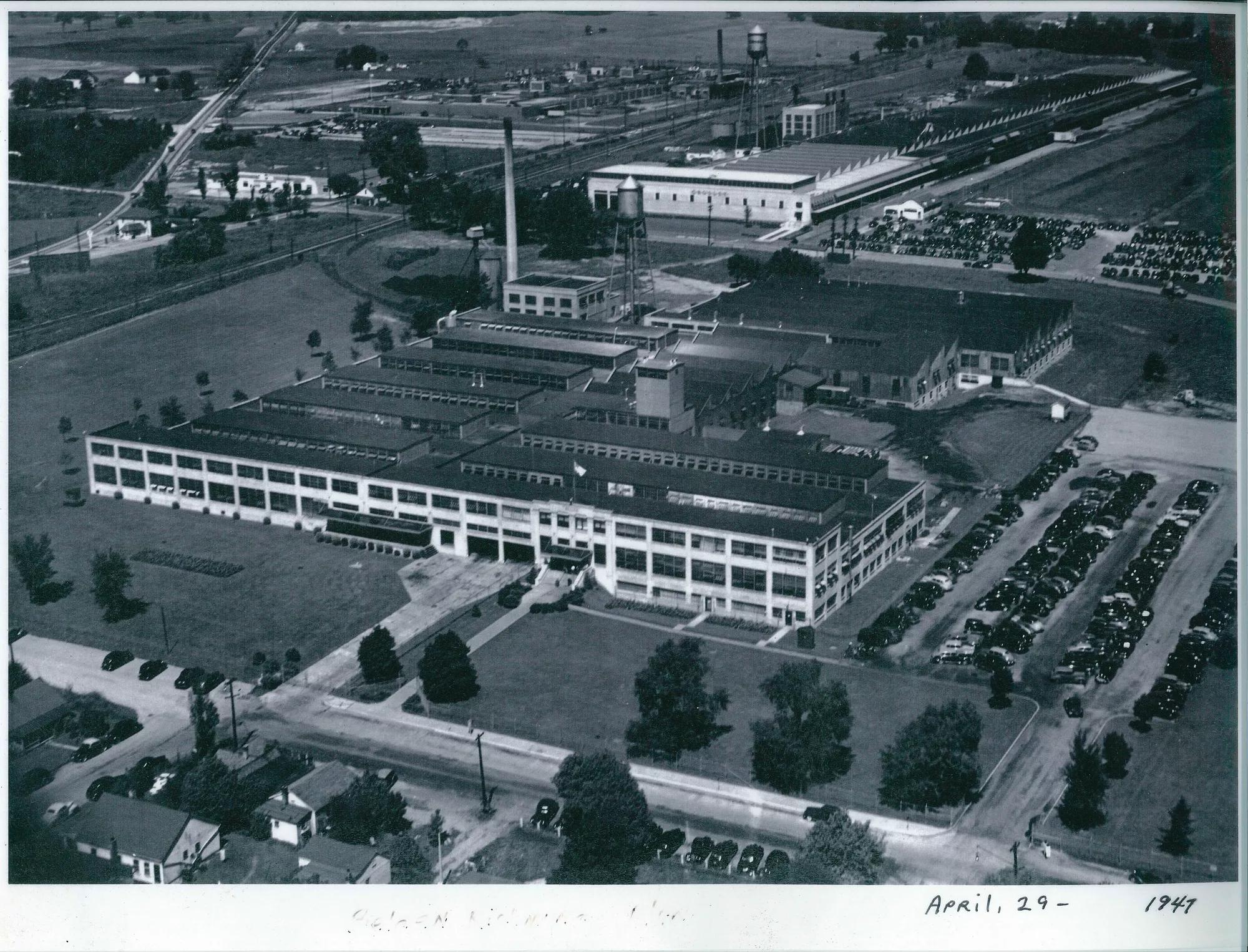 Vue aérienne de l'agrandissement de l'usine à Richmond, dans l'Indiana