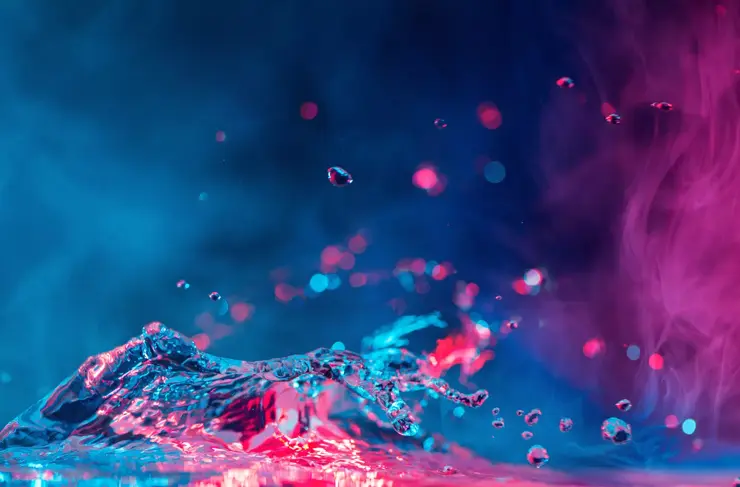 Abstract-Water-Vapor-Hot-Pink-Blue-Background