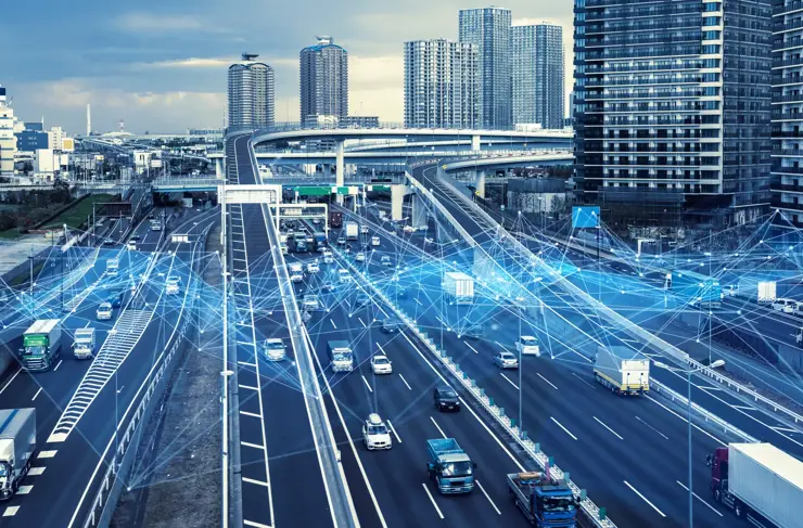 Concept de la technologie des transports. Systèmes de contrôle du trafic. Internet des objets. La mobilité en tant que service.