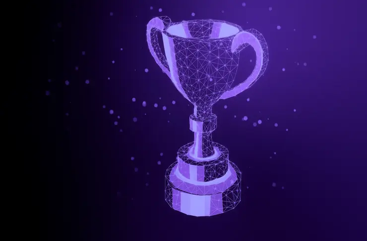 purple trophy award