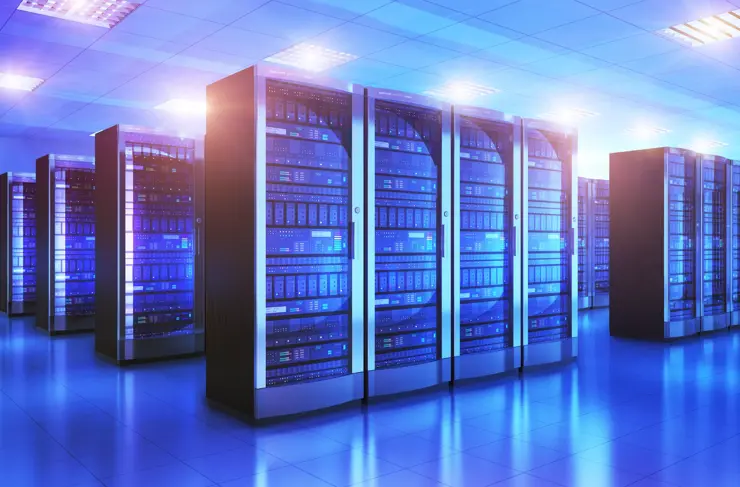 Clean multi teant ecosystem data center with multpiple cabinets 
